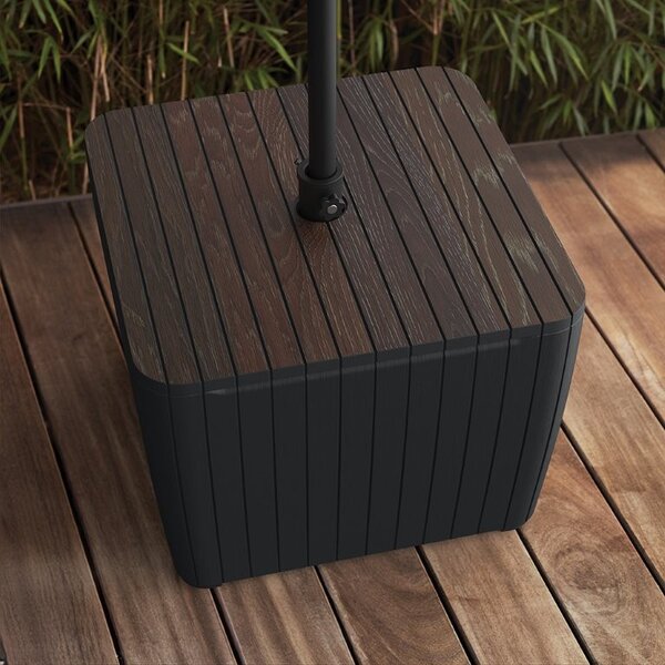 Keter Luzon Deco walnut / grafit kerti asztal