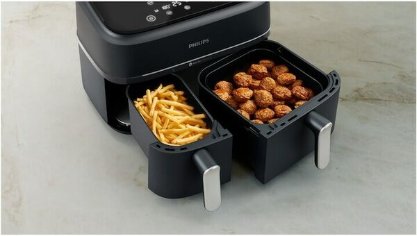 Philips Dual Basket Forrólevegős Fritőz - 9 liter