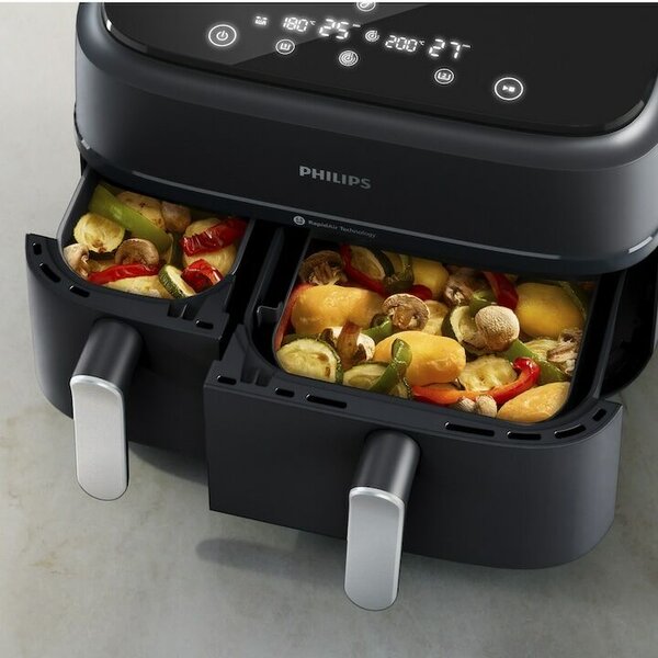 Philips Dual Basket Forrólevegős Fritőz - 9 liter