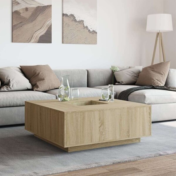 VidaXL Sonoma Tölgy Dohányzóasztal - 100x100 cm