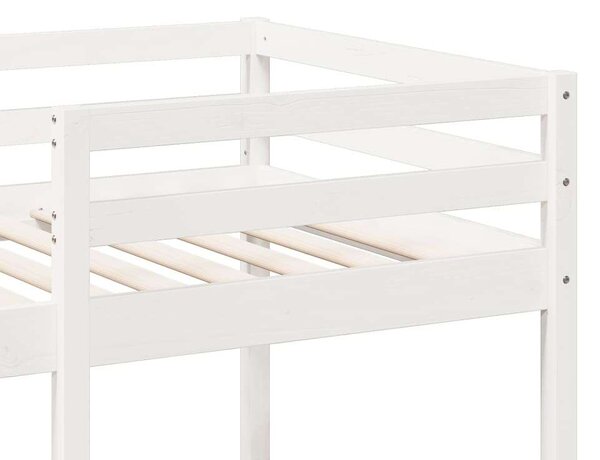 VidaXL fehér tömör fenyő galériaágy-keret matrac nélkül 80 x 200 cm