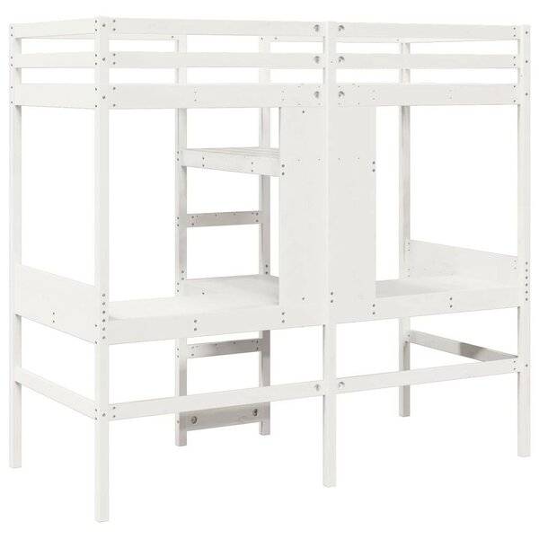 VidaXL fehér tömör fenyő galériaágy-keret matrac nélkül 80 x 200 cm