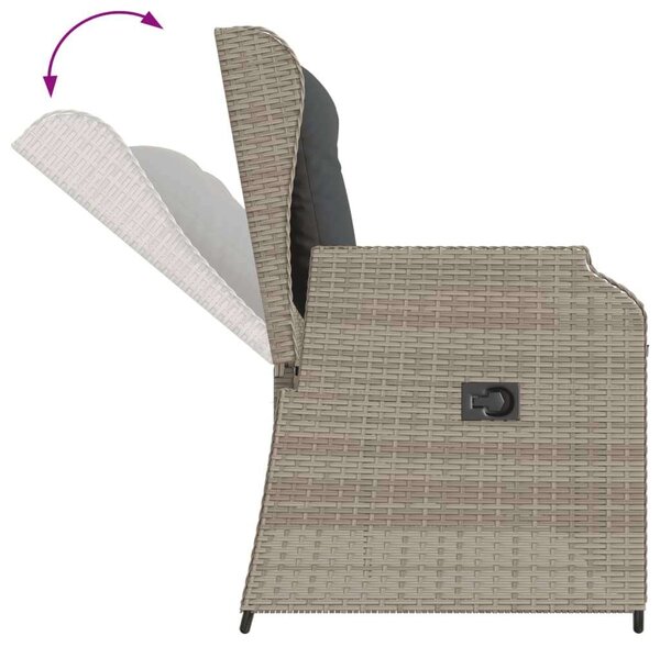 VidaXL Kert Pad - Dönthető - Polyrattan - 110cm