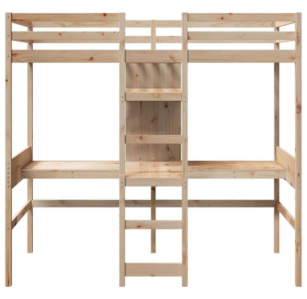 VidaXL tömör fenyő galériaágy-keret matrac nélkül 75 x 190 cm