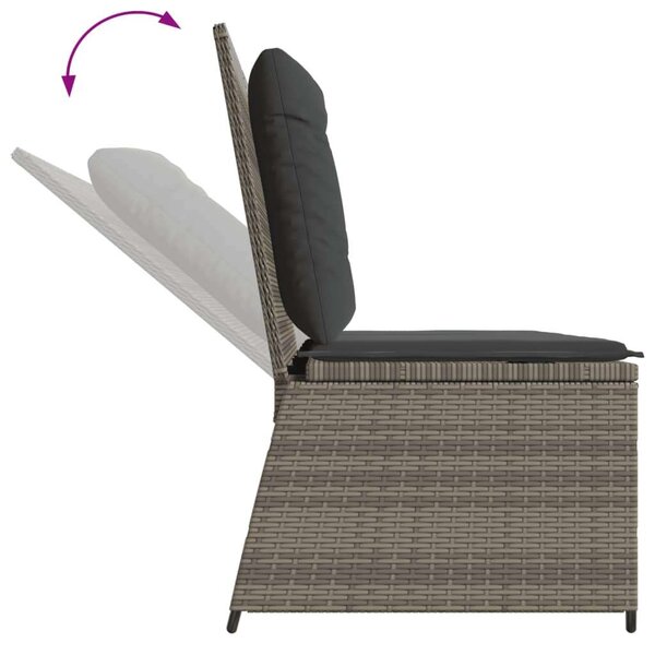 VidaXL Polyrattan Kerti Pad - Dönthető - 108cm