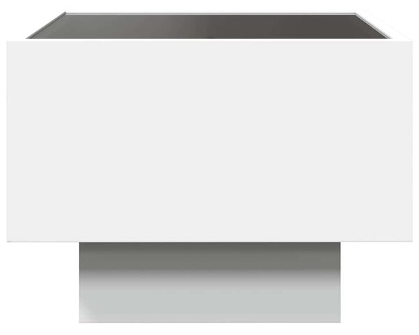 VidaXL LED-es Tükör Asztalka - Fehér - 40x40x30 cm