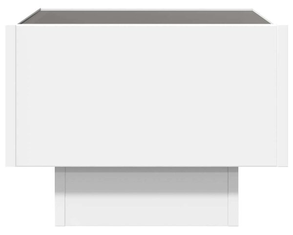 VidaXL LED-es Tükör Asztalka - Fehér - 40x40x30 cm