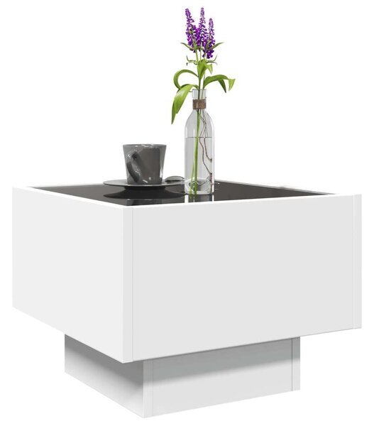 VidaXL LED-es Tükör Asztalka - Fehér - 40x40x30 cm