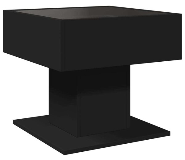 VidaXL LED Dohányzóasztal - Fekete - 50x50x45 cm