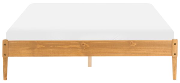 Fejtámla nélküli ágy Fenyő VEYRAC 160 x 200 cm Világosbarna