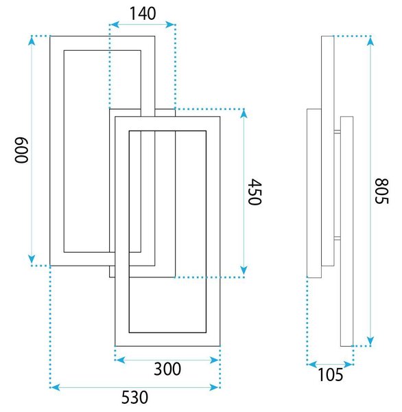 Mennyezeti lámpa LED SWE059-C BLACK