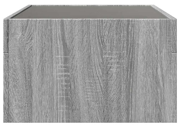 VidaXL LED Dohányzóasztal - Végtelen Tükör - 70x50x30 cm