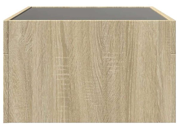 VidaXL LED Dohányzóasztal - Végtelen Tükör - 70x50x30 cm