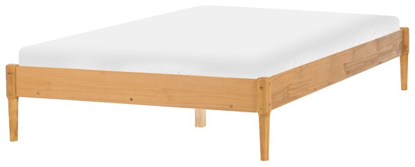 Fejtámla nélküli ágy Fenyő VEYRAC 140 x 200 cm Világosbarna