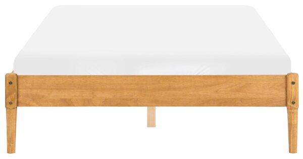 Fejtámla nélküli ágy Fenyő VEYRAC 140 x 200 cm Világosbarna