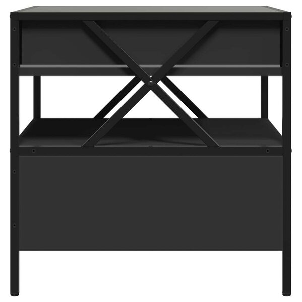 VidaXL LED Dohányzóasztal - Fekete - 50x50x51 cm