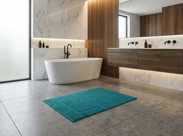 Hotel azúrkék fürdőszobaszőnyeg 750g/m2