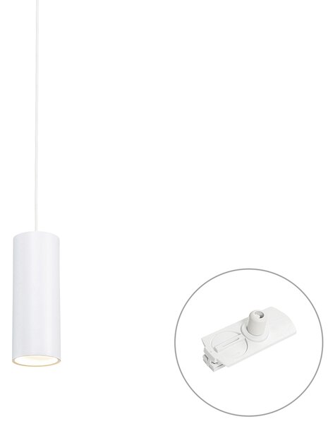 Design függőlámpa fehér színben, sínadapterrel, 1 fázisú - Iconic Tubo