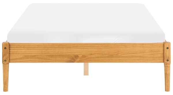 Fejtámla nélküli ágy Fenyő VEYRAC 120 x 200 cm Világosbarna
