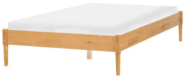 Fejtámla nélküli ágy Fenyő VEYRAC 120 x 200 cm Világosbarna