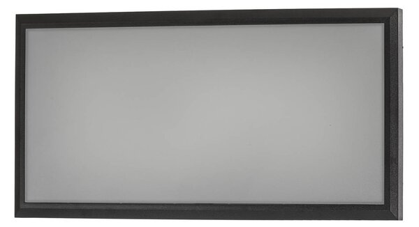 Lindby LED kültéri fali lámpa Abby, szenzoros, IP65, sötétszürke, Fekete, Műanyag, Modern