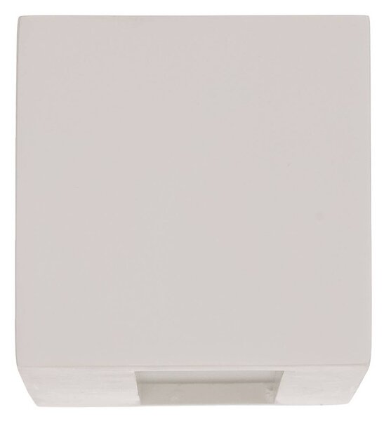 Lindby Tjada fali lámpa, 22 cm, fehér, vakolat, G9, festhető, dimmelhető, Fehér / opál, Nappali / Étkező, Gipsz / agyag, Modern