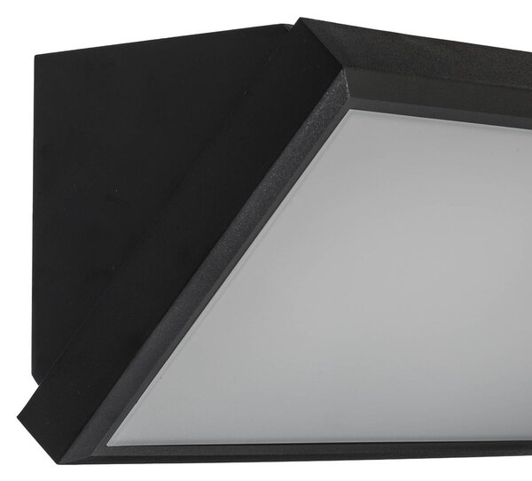 Lindby LED kültéri fali lámpa Abby, szenzoros, IP65, sötétszürke, Fekete, Műanyag, Modern