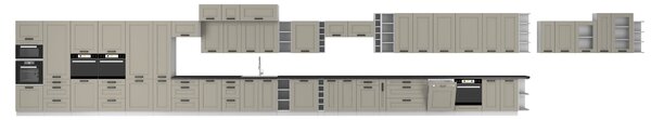 Felső konyhaszekrény Lucid 60 G 90 1F (claygrey + fehér)