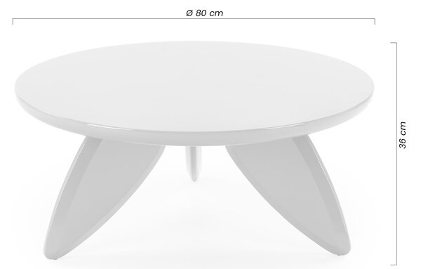 Lumis kerek dohányzóasztal 80 cm - zöld