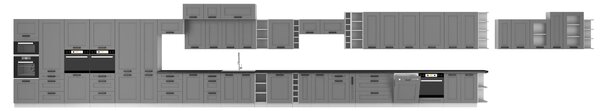 Felső konyhaszekrény Lucid 60 G 90 1F (dustgrey + fehér)