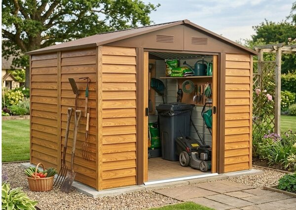 Fém kerti ház LANITPLAST MAXTORE WOOD 98 LG2302