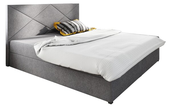 Franciaágy Boxspring 160 cm Fade 4 (szürke) (matraccal és tárolóhellyel)