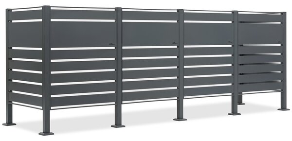 Ház 4 db 120 l vagy 240 l-es hulladékgyűjtőhöz Halen CoverTech antracit színben