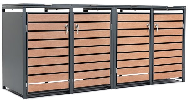 Burkolat 4 hulladékgyűjtőhöz 120l vagy 240l Bremen CoverTech
