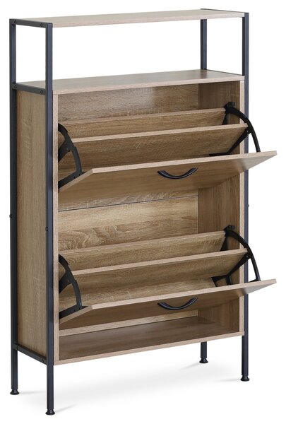 Cipősszekrény polcokkal G1007 OAK, tölgy, 2 emelet