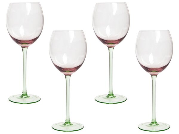 Négydarabos borospohár szett DIOPSIDE 360 ml Rózsaszín