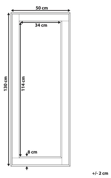Falitükör FENIOUX 50 cm 130 cm Ezüst