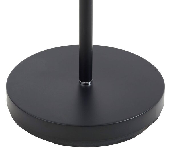Lindby Malea LED álló lámpa, fekete, olvasólámpa, dimmelhető fényerő,, Fekete, Nappali / Étkező, fém, Modern