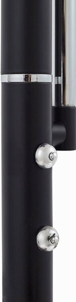 Lindby Malea LED álló lámpa, fekete, olvasólámpa, dimmelhető fényerő,, Fekete, Nappali / Étkező, fém, Modern