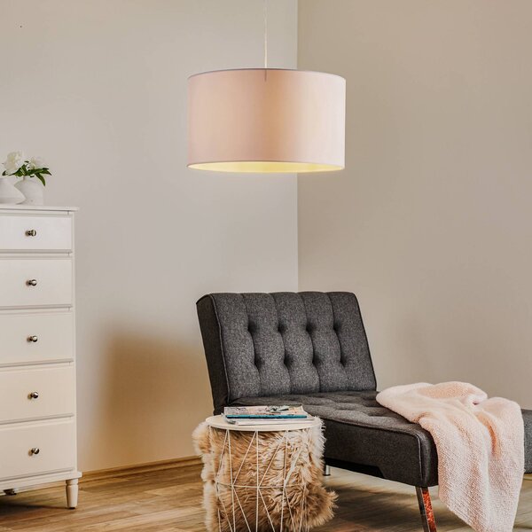 Duolla Lógó világítás Roller, fehér, Ø 45 cm, dimmelhető, Fehér / opál, Nappali / Étkező, Textil / szövet / selyem, Modern