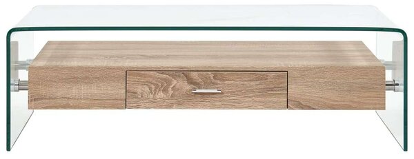 VidaXL átlátszó edzett üveg dohányzóasztal 98 x 45 x 31 cm