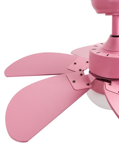 Mennyezeti ventilátor világítással LOGAR Távirányítóval LED Rózsaszín