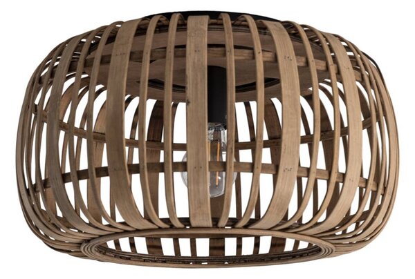 Lindby Canyana mennyezeti lámpa, natúr, rattan, Ø 40 cm, dimmelhető, Világos fa, Nappali / Étkező, Fa, Vidéki otthon / Rusztikus