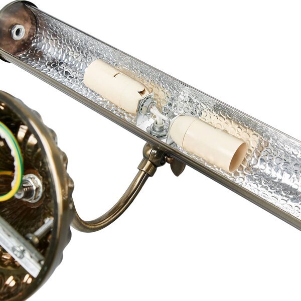 Lindby fali lámpa Joely, 37cm, sárgaréz, fém, E14, dimmelhető, Bronz / antik sárgaréz, Nappali / Étkező, fém, Antik