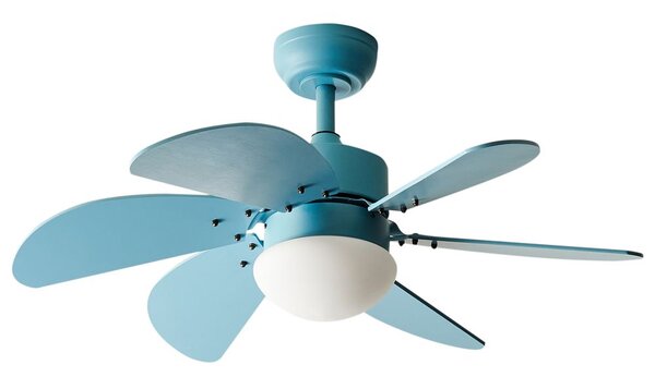 Mennyezeti ventilátor világítással LOGAR Távirányítóval LED Kék