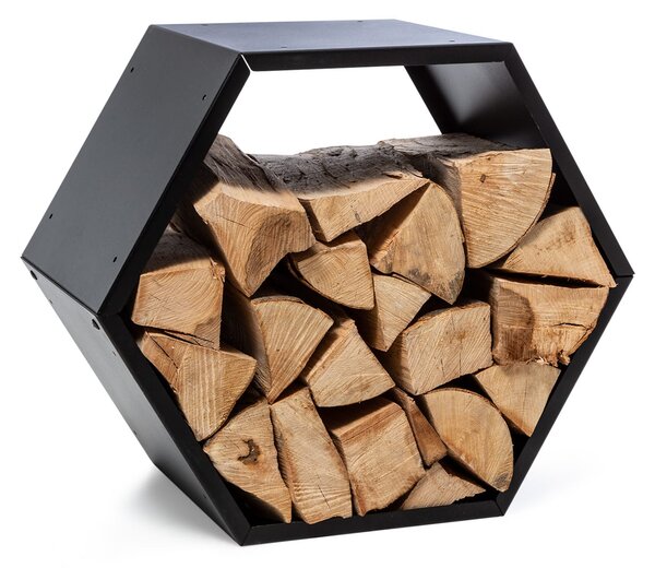 Blumfeldt Hexawood Black, fa állvány, hatszög alakú, 50,2 × 58 × 32 cm