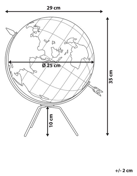 Földgömb BATTUTA Barna 35 cm