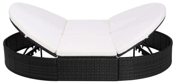 RelaxDays - Ovális Polyrattan Napozóágy - 200x140cm