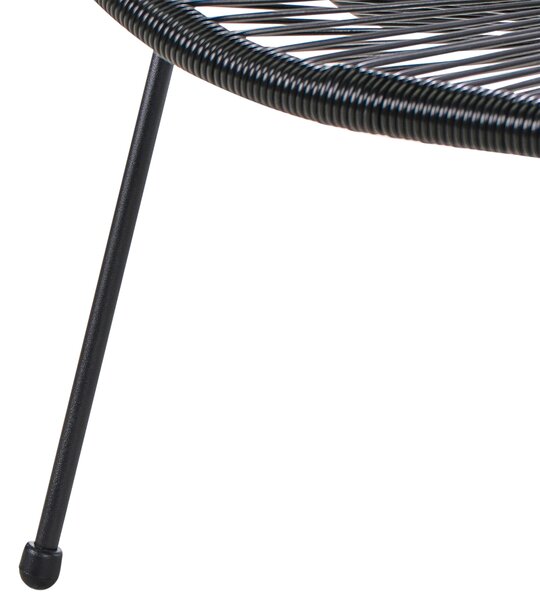 Kerti pad ACAPULCO II 113 cm PE Rattan Fekete