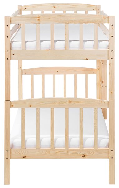 Emeletes ágy Fenyő REVIN 90 x 200 cm Világosbarna